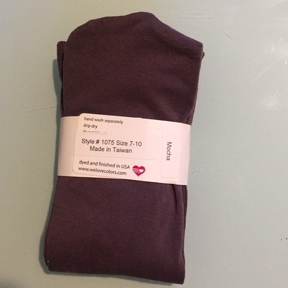 Size 7-10 mocha tights NWT - Picture 2 of 2